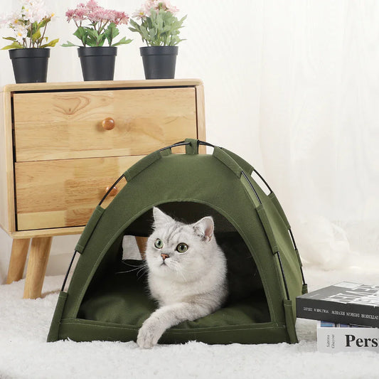 Tente Chat - CatTentBed™ - Vert Militaire